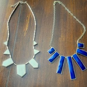 |H&M Jewelry | 2 Necklaces blue/white|